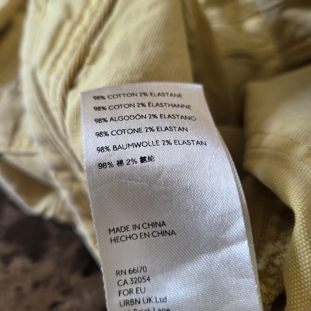 Pilcro sz 26 The Wanderer shorts yellow button‎ fly cargo cuffed summer casual - Picture 12 of 15